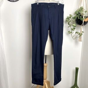 Offer Gap 1969 dress jeans ring spun blue black rolled cuff beach summer 32